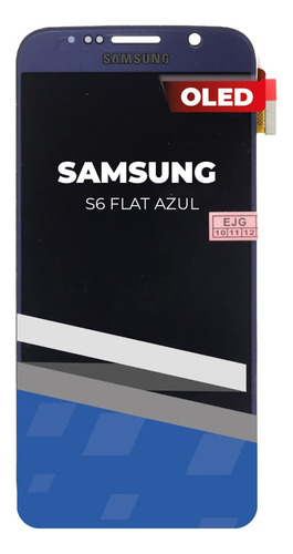 Lcd Para Samsung S6 Flat Azul Oled