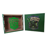 Alcancía Original De Madera Diseño Slytherin