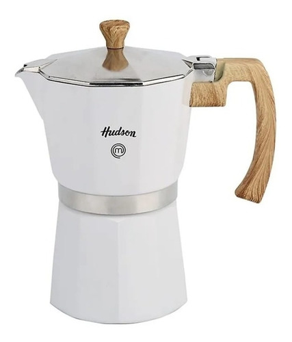 Cafetera Italiana Blanca Hudson Induccion 9 Tazas M Chef Fcg