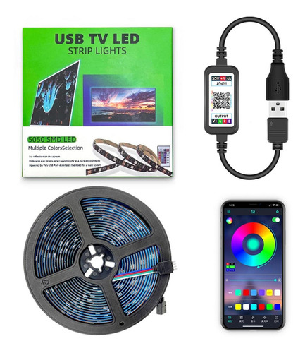 Luz De Fondo De Tv De 5 V, Conexión Bluetooth, Barra De Luz