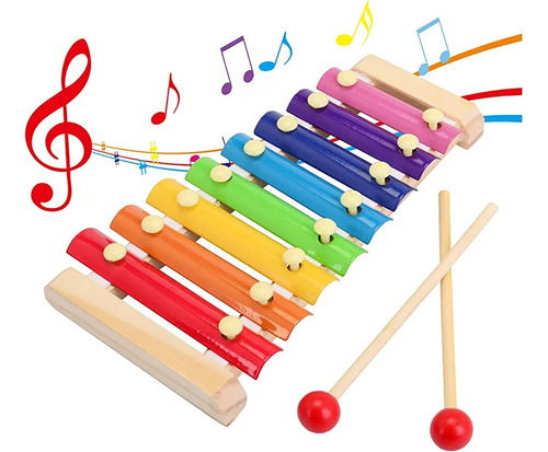 Xilófono De 8 Teclas, Juguete Infantil Niños Bebe Musical