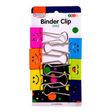 Prendedor De Papel Binder Clip Brw 25mm Emoji Neon 6 Un