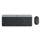 Teclado Logitech + Mouse Mk470 Wirelees Slim Usb Color Negro