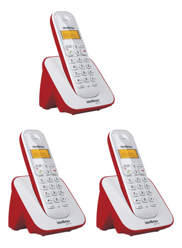 Combo 3 Telefones Sem Sio Ts 3110 + 2 Ramais Ts 3111 Branco