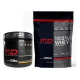 Combo 100% Whey Refil 900g + Focus 318g Md Muscle Definition