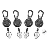 4 Pcs Llavero Botones De Escalada Retráctil Multifuncional