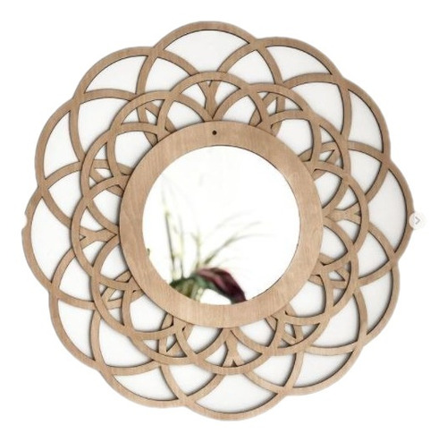 Espejo De Diseño Moderno Flor Boho 33cm