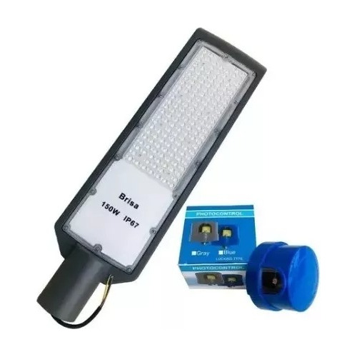 Luminária Pública Com Rele Sensor 150w Poste Iluminação Smd