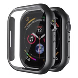 Capa Para Apple Watch 4 5 6 Se 44mm Bumper + Vidro Hprime 