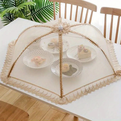 Cubierta Plegable Para Alimentos Tipo Paraguas De Cocina Marrón Flor | Envío gratis