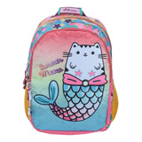 Mochila Escolar Chenson De Niña Primaria Rosa Gatito