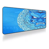 Mousepad Gamer Xxl Diseño Dragón Chino Azul