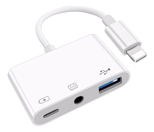 Adaptador Otg Usb 3.0 Para iPhone iPad, 3 En 1 Blanco