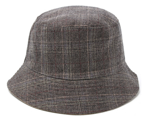 Gorro Piluso Eco Cuero Mujer Hombre Reversible Escocés