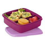 Porta Vianda Cuadrado Con Divisiones  Tupperware 550 Ml