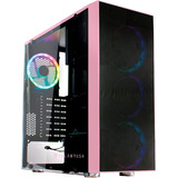 Gabinete Gamer Balam Rush Lhytos Gsx1000 Atx 4 Fan Cristal Templado Rosa Br-932325