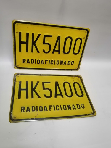 Placa Antigua Colombia Radioaficionado Hierro Relieve 1920