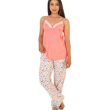 Pijama Dama Tops Bottoms Pantalón Blusa Tirantes Mod. 27230