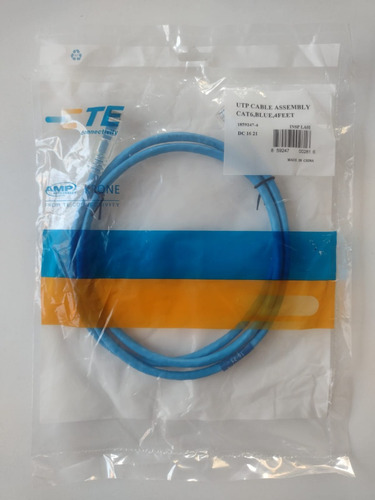 Cable Utp Patch Cord Amp Cat6 4 Feet 1,2 Metros Rj45