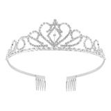 Nodg Tiaras De Plata Para Nias Tiaras Y Coronas De Cristal P