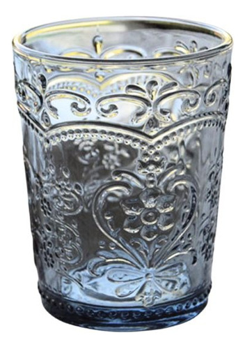 Vaso De Vidrio Labrado Azul Hampton