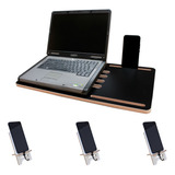 Bandeja De Colo Apoio Para Notebook Laptop Com 3 Sup Celular