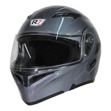 Casco Abatible R7 Racing Unscarred Doble Mica Dot Gris