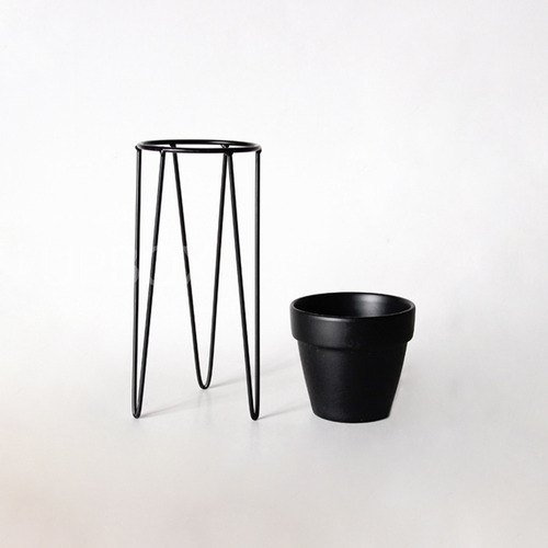 Suporte Tripé Vaso De Flor 30x30 Jardinagem Ferro Planta Aço