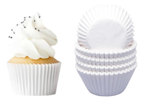 Capacillos Cupcakes Blanco #80 - 250 Pz