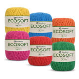 Kit 6 Barbantes Ecosoft Euroroma Nº 4 - 482m 300g Tex 590