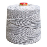 Barbante 8 Fios 1 Kg Eco Brasil Linha Crochê Tricõ Coloridas Cor Cinza