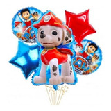 Set 5 Globos Paw Patrol  Marshall 60cm 3d+4metalizados 45cm