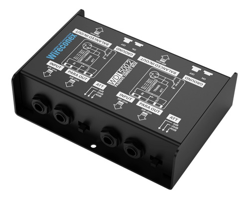 Kit 2 Unidades Direct Box Passivo Duplo Wireconex Wdi500.2