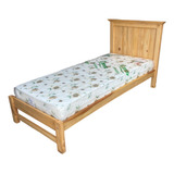 Cama De 1 1/2 Plaza Tranquera Lustrada De Madera Dura!!!