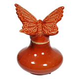 Porta Essência Perfume Ambiente Decorativo Cerâmica Vermelho