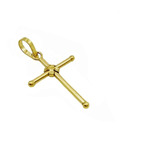 Pingente Para Corrente- Crucifixo Amarrado Ouro 18k-750