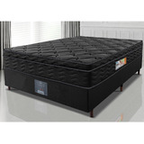 Cama Inbox One Face D33 Ortopédico Black Cama Box Casal Colchão Box 138x188x67 Cor Preto