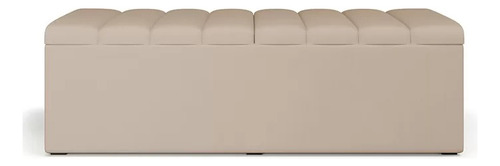 Recamier Baú Organizador Dália Queen 160x50 Suede Bege