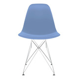 Cadeira Para Sala De Jantar Eames Pp Eiffel Azul Aço Aj