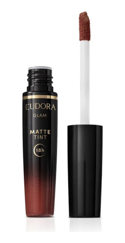 Batom Liquido Castanho Divine Eudora Glam Matte Tint 18 Hs