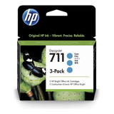 Cartucho De Tinta Hp 711 Cian 3 Pack 29ml