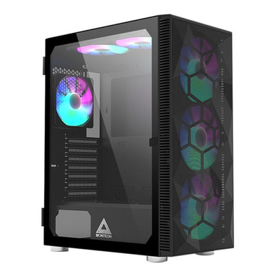 Gabinete Montech X3 Mesh Midtower 6 Fans Rgb Vidro Temperado