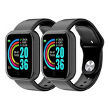 Kit 2 Relogios Inteligente Smartwatch D20 Y68 Bluetooth Nfe