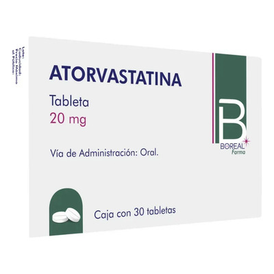 Boreal Farma Atorvastatina 20 Mg Caja Con 30 Tabletas | Envío gratis
