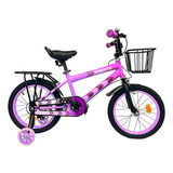 Bicicleta Infantil Randers Randers R16 Rueditas Con Luz Color Lila Tamaño Del Cuadro 16
