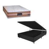 Cama Box Baú Casal + Colchão Le Confort 138x188 Cor Preto