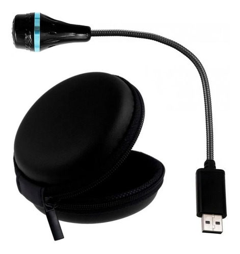 Micrófono Usb Mini Flexible Con Estuche P/pc/notebook Kanji