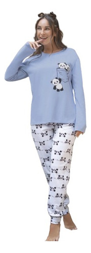 Oferta Pijama Algodon Invierno Mujer Lencatex Comodo Liq.