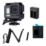 Kit P Gopro Hero 11 10 9 Black Estanque Carregador Bateria 