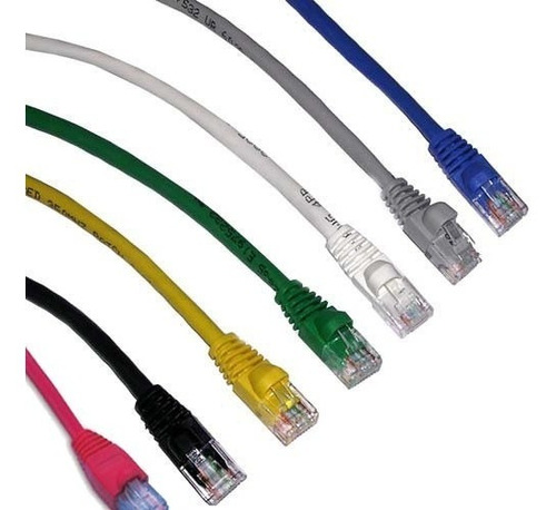 Cable De Red Utp Patchcord 1 Metro Inyectado Cat5e Colores